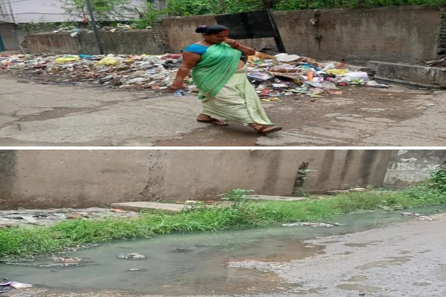 जमशेदपुर के कालीमाटी रोड पर फैली गंदगी और बदबू, स्वास्थ्य संबंधी खतरों को कर रही न्योता