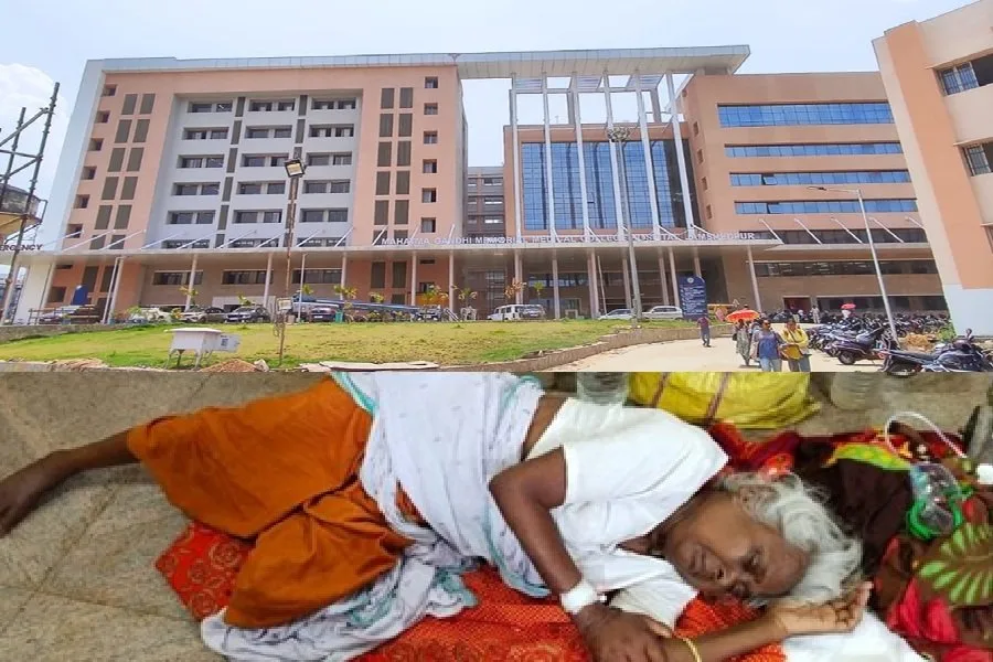 एमजीएम अस्पताल इमरजेंसी में बेड की कमी, मरीजों को जमीन पर इलाज करना पड़ रहा मजबूर