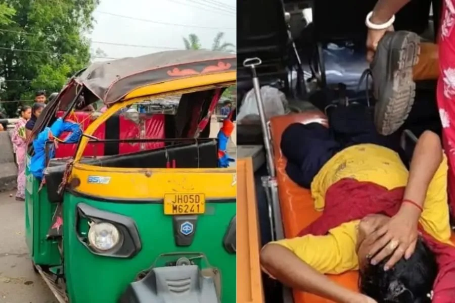 सरायकेला का कांड्रा हादसा: अनियंत्रित ऑटो पिकअप से टकरा, कई लोग घायल